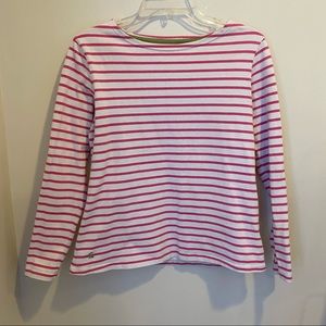 Joules Pink & White Striped Tee